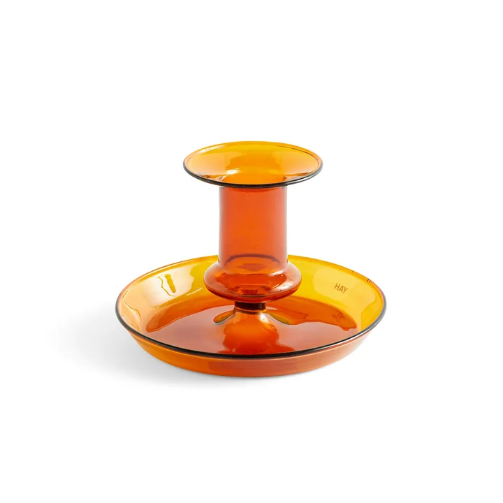 HAY - Flare Kerzenhalter, Ø 11 x H 7,5 cm, amber