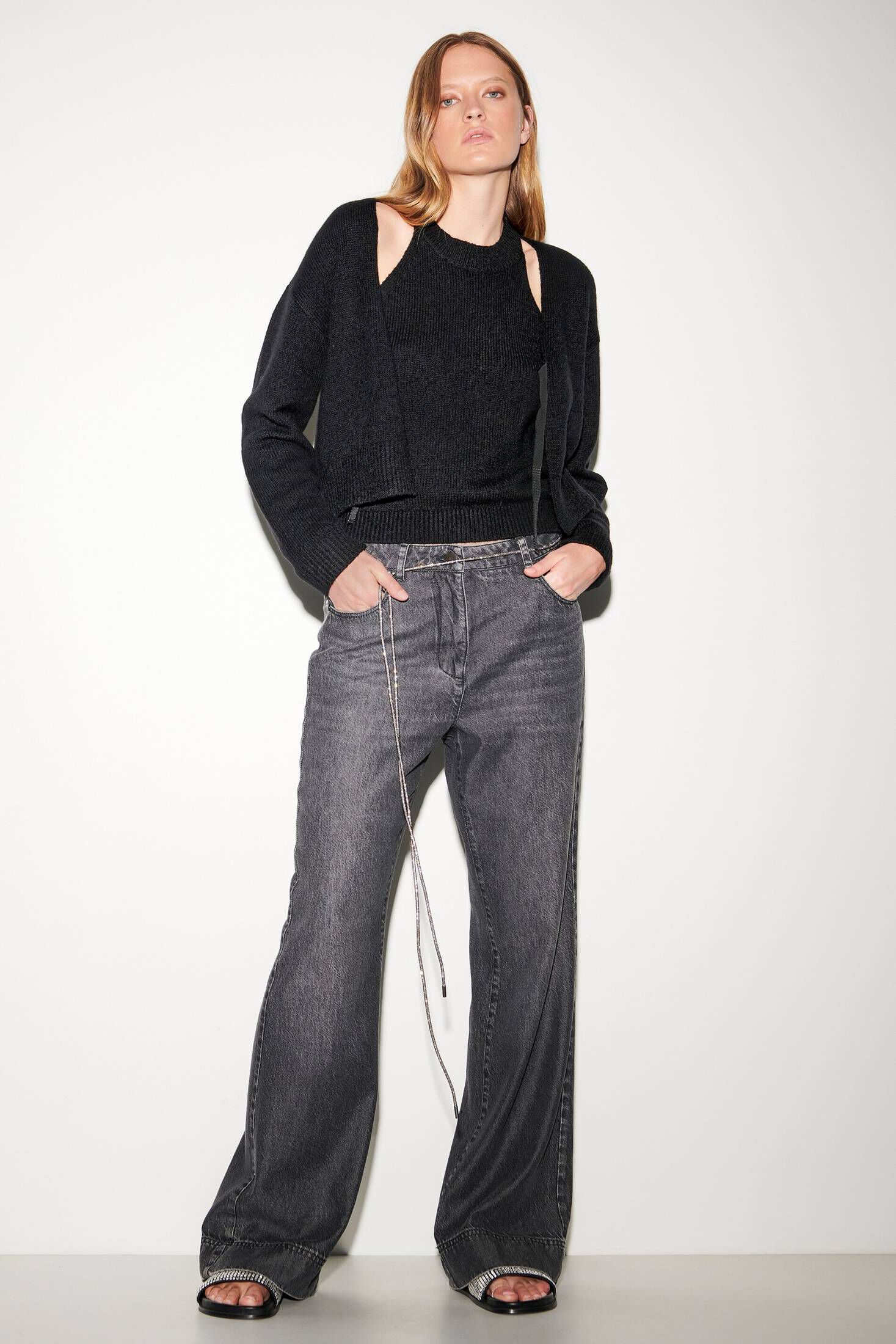Luisa Cerano| Damen Strickjacke aus Wolle-Alpaka-Mix