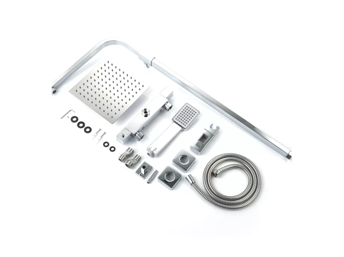 AICA Colonne de douche thermostatique, avec mitigeur thermostatique