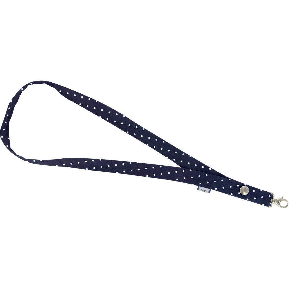 Porte-Clés Collier Pois Marine