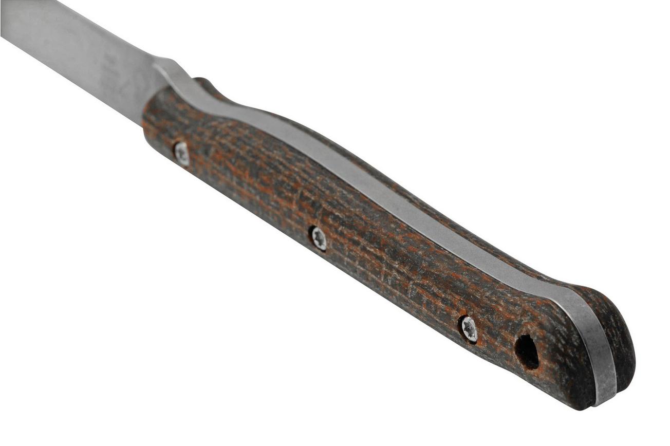 White River Exodus 3, Natural Canvas Micarta, Kydex schede, vaststaand mes