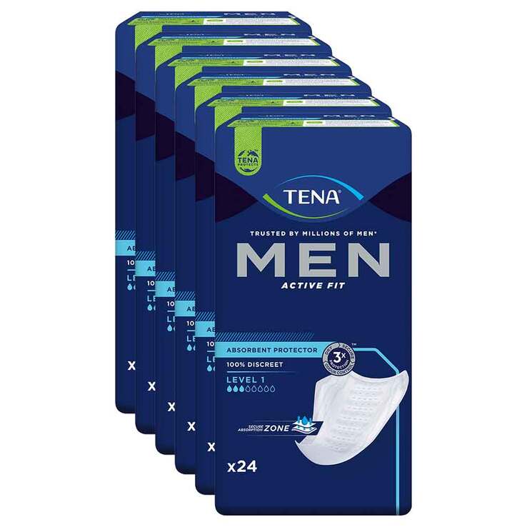 TENA® MEN ACTIVE FIT Level 1 Einlagen bei Inkontinenz, 6X24 St