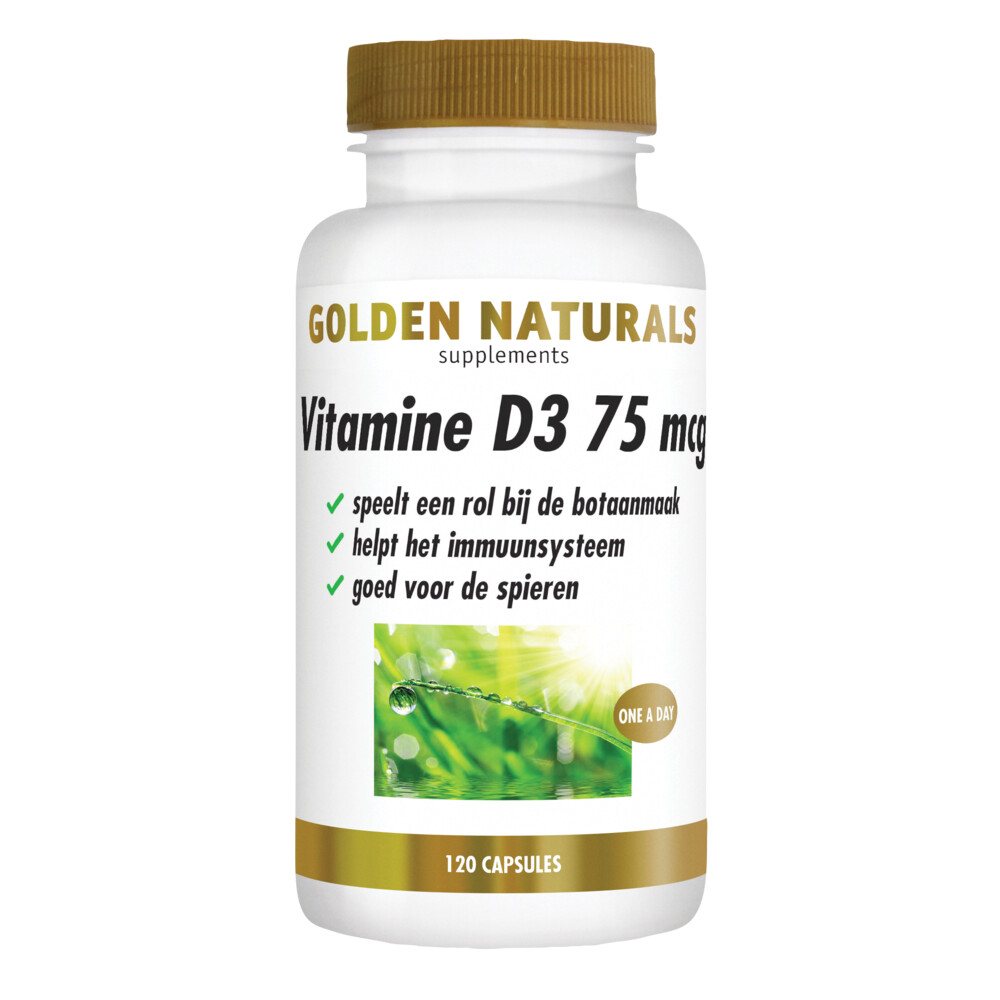 Golden Naturals Vitamine D3 75mcg120 softgels
