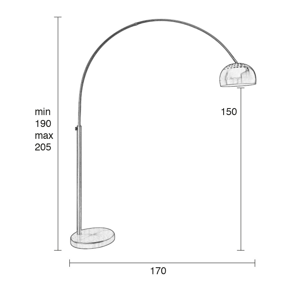Zuiver Metal Bow Booglamp - Zwart