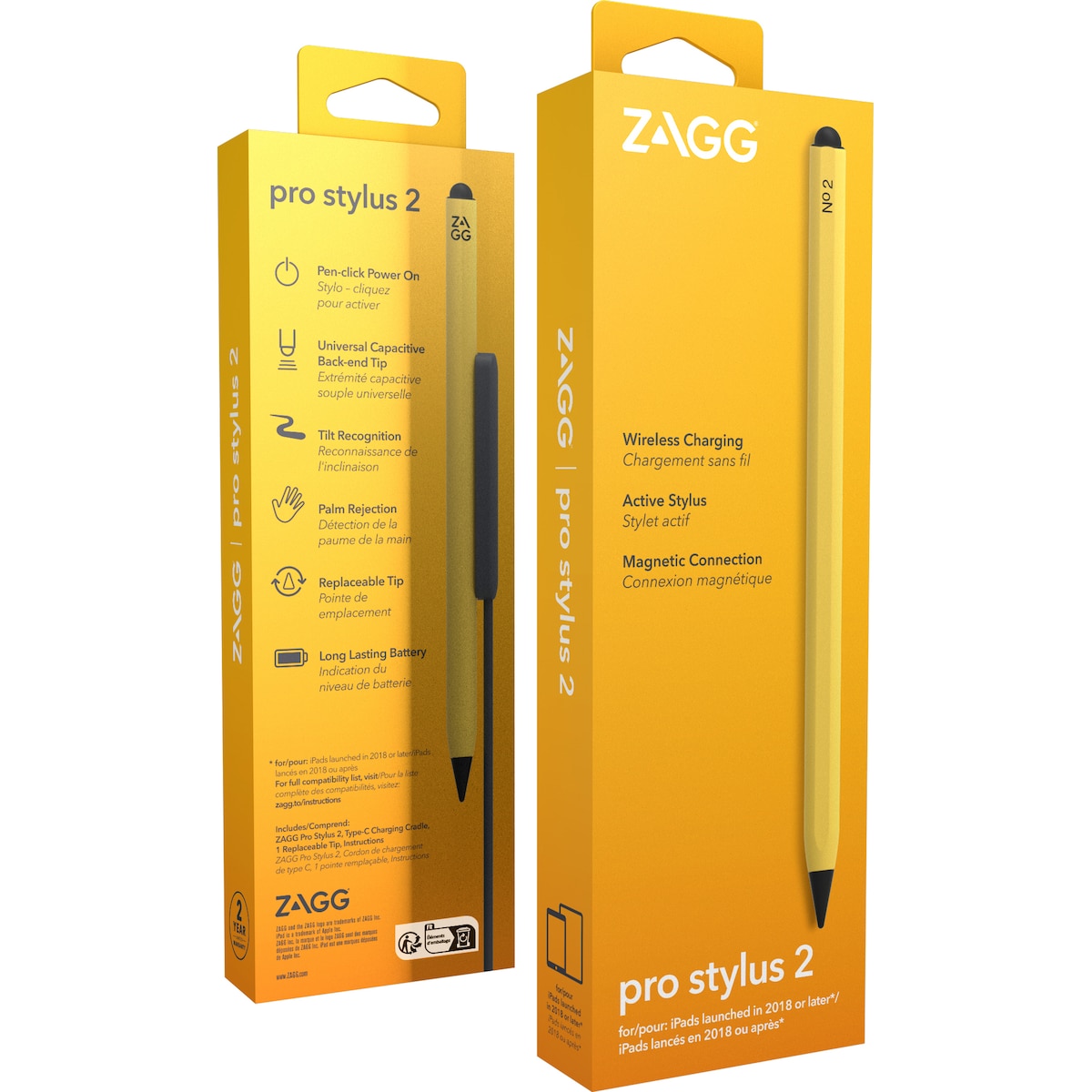 Zagg Pro Stylus 2 stylus for nettbrett (gul)