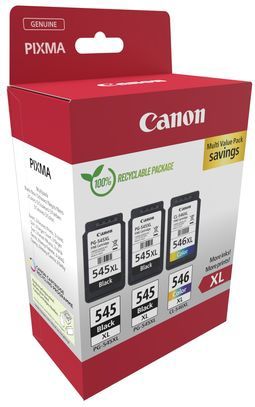 Canon - PG-545XL + CL-546XL - Inktcartridges - Zwart - Kleur