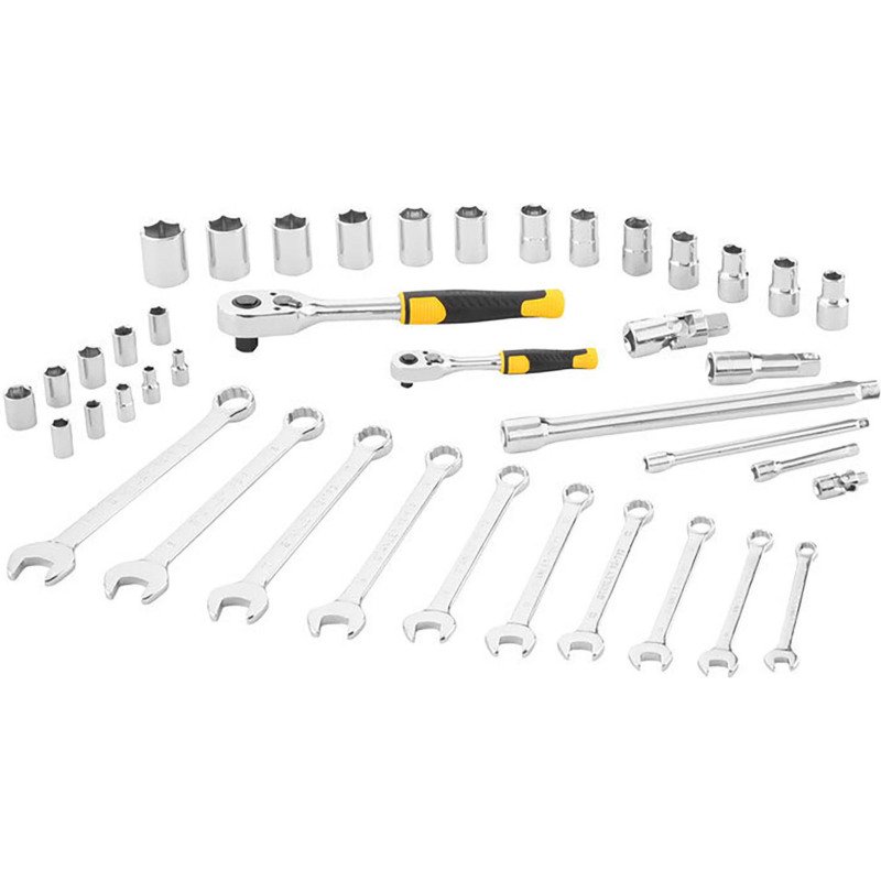 Clés à cliquet, à douille et mixtes 72 dents avec accessoires Stanley - Coffret de 41 pièces