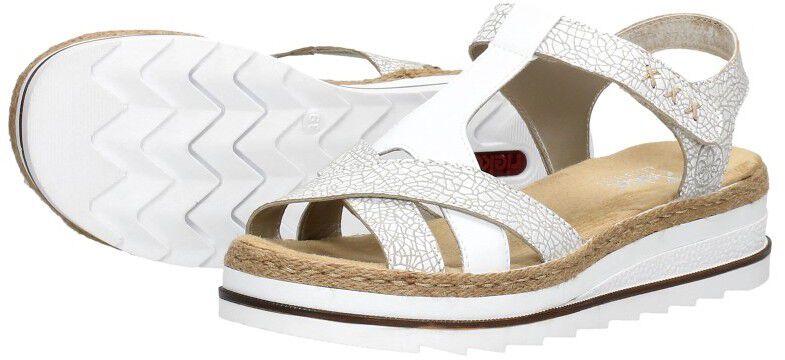 Rieker Sandalen Plat wit