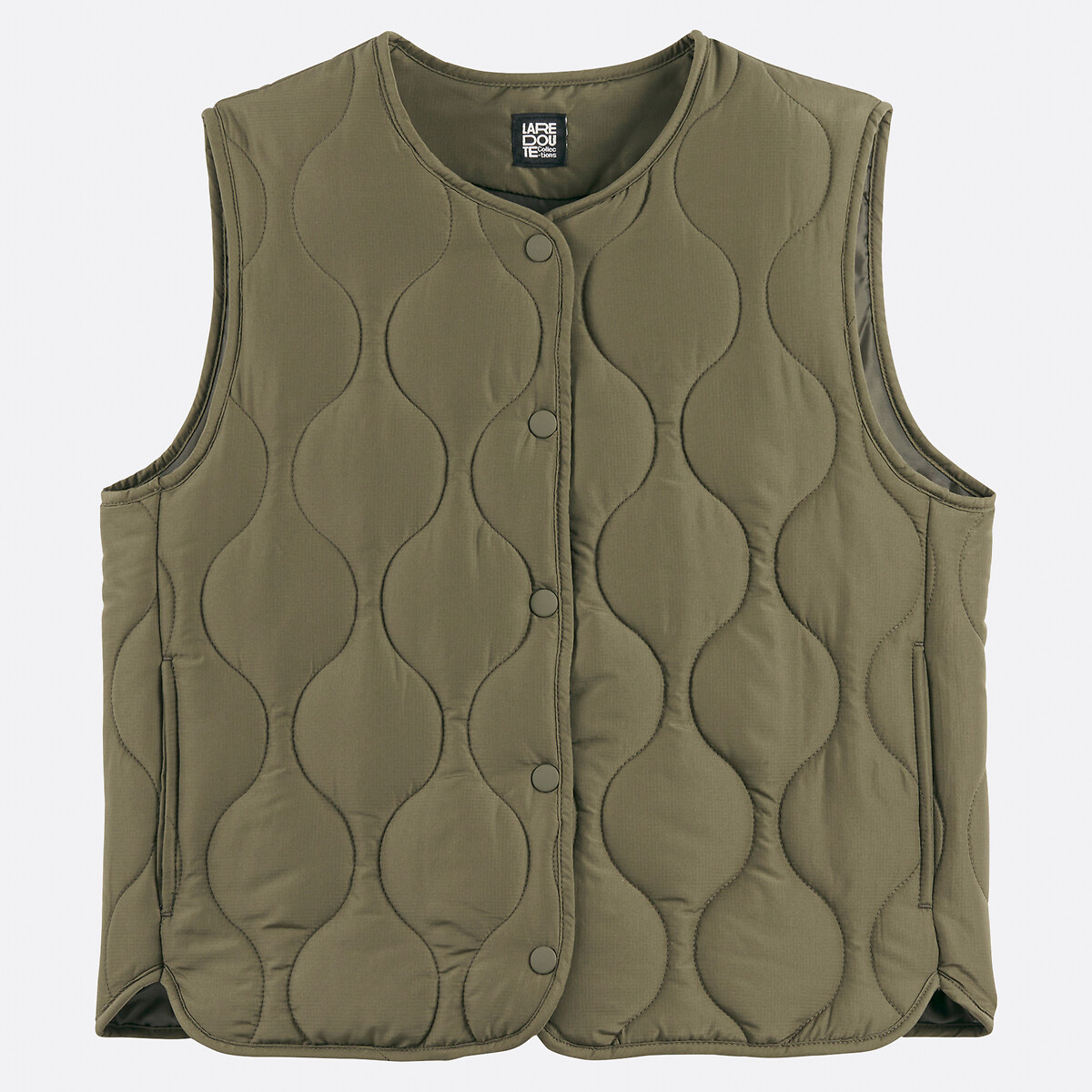 COLEÇÕES LA REDOUTE<br>Colete com fecho de botão de pressão