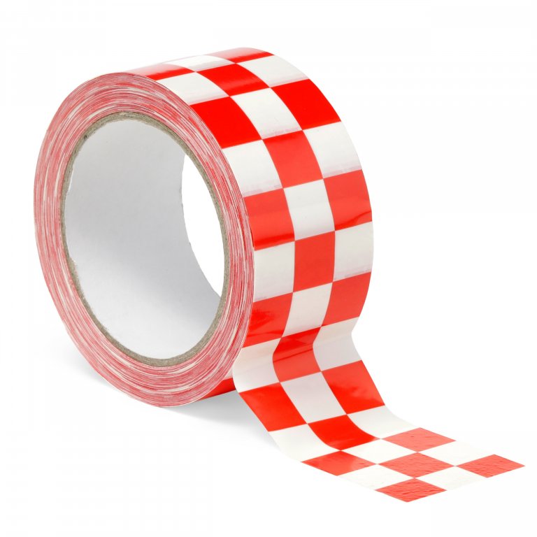 Verpackungsband Checker Tape karo Muster, PVC