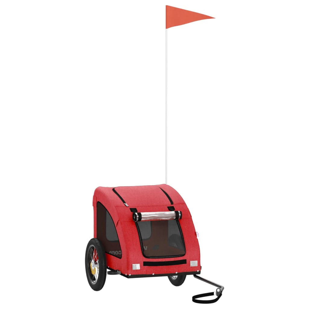 Remorque de vélo pour animaux de compagnie rouge