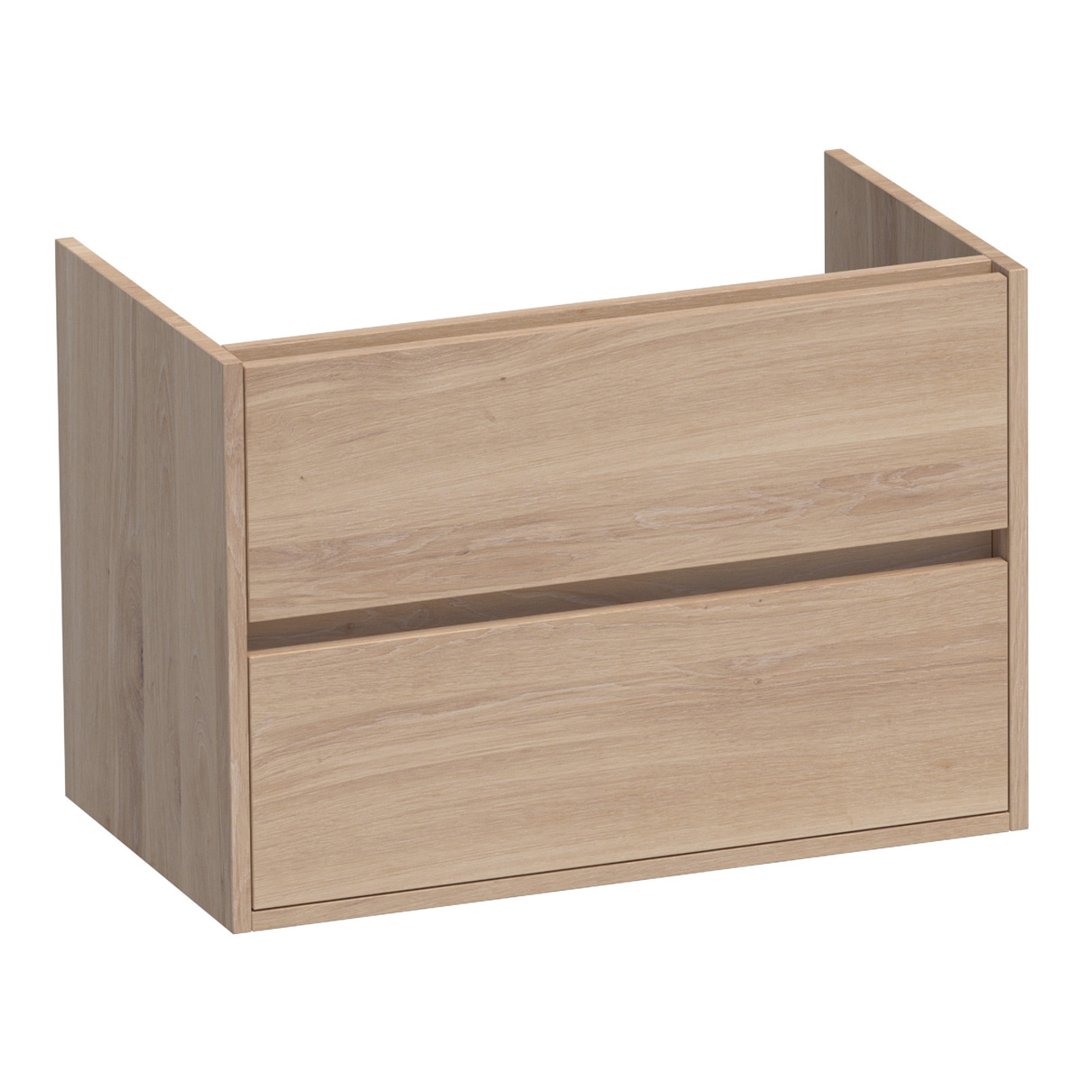 Brauer Adore onderkast 80cm met 2 softclose lades lamellen eiken naturel