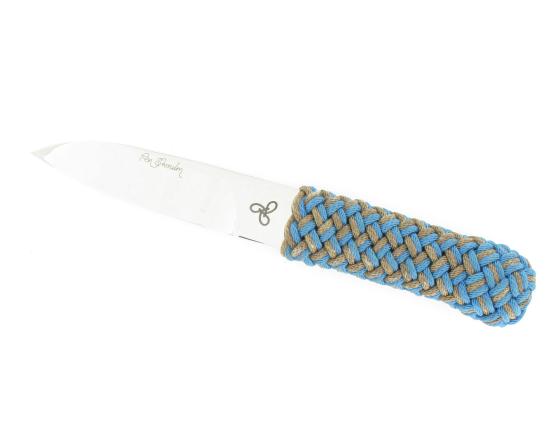 Pen Skoulm - manche cordes GRIS et BLEU Couteau de poche par Neptunia