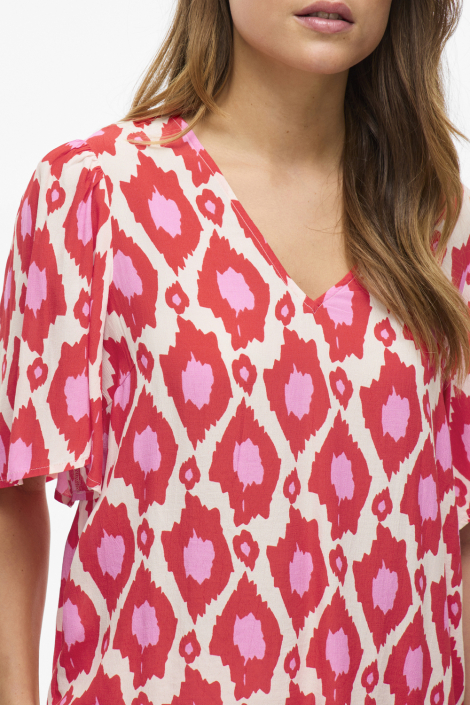 Vila rode dames blouse