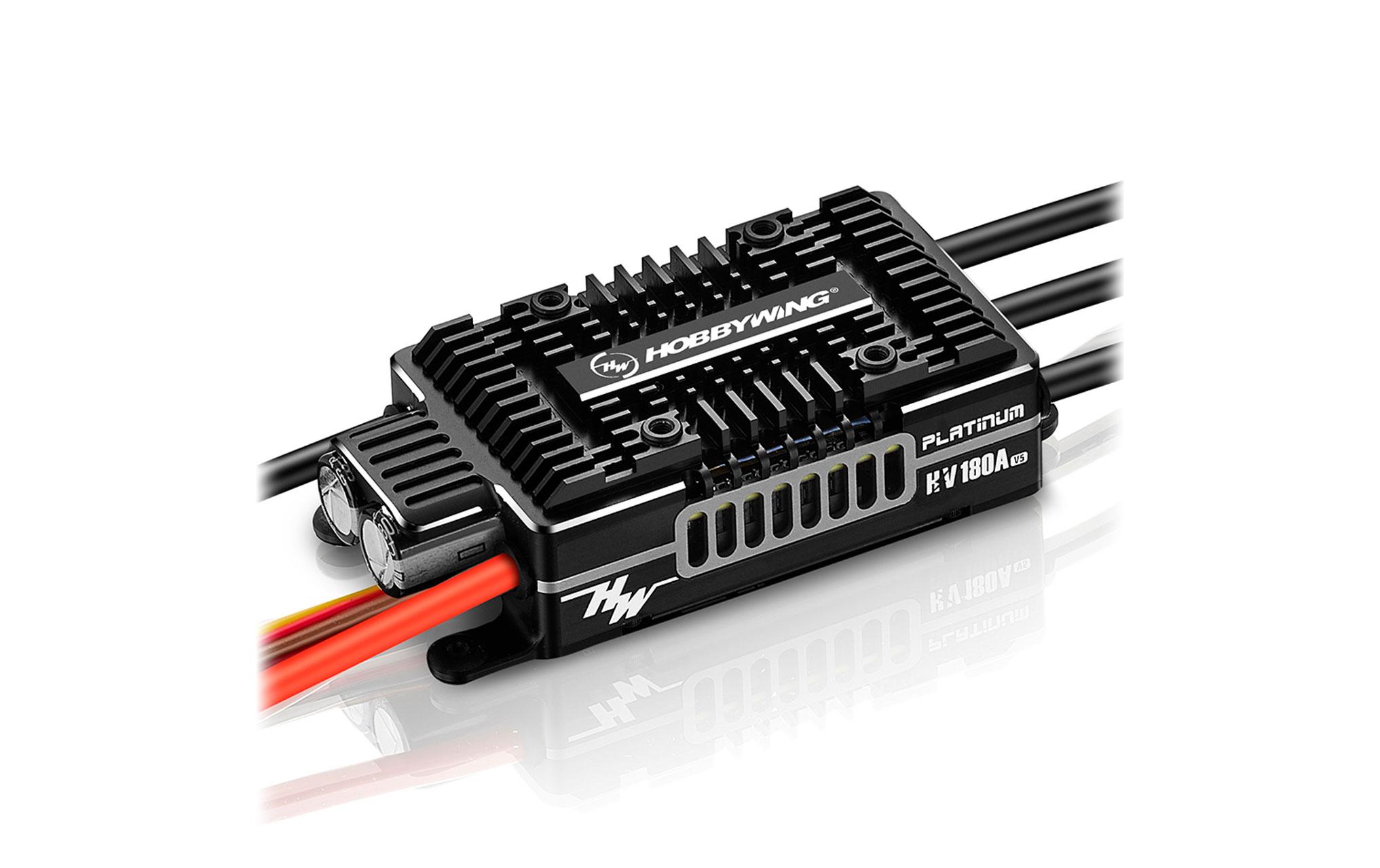 Brushless Regler Platinum Pro V5 180A HV 6-14S<br>Brushless ESC für Flugmodelle mit starkem 10A Bec