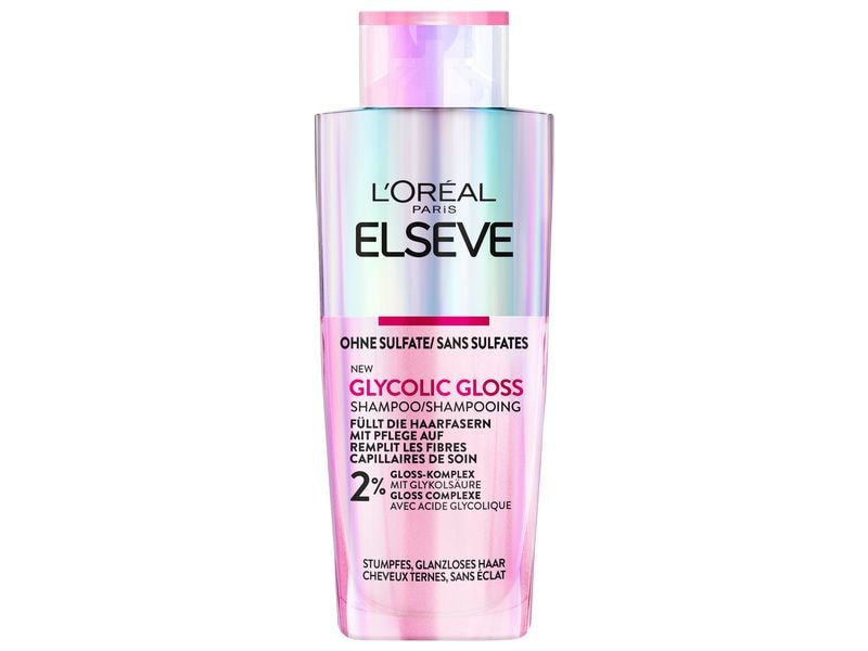 L'Oréal Elsève Shampoo Glycolic Gloss 200 ml Haarshampoo verbessert die Haarqualität und versiegelt das Haar mit Glanz