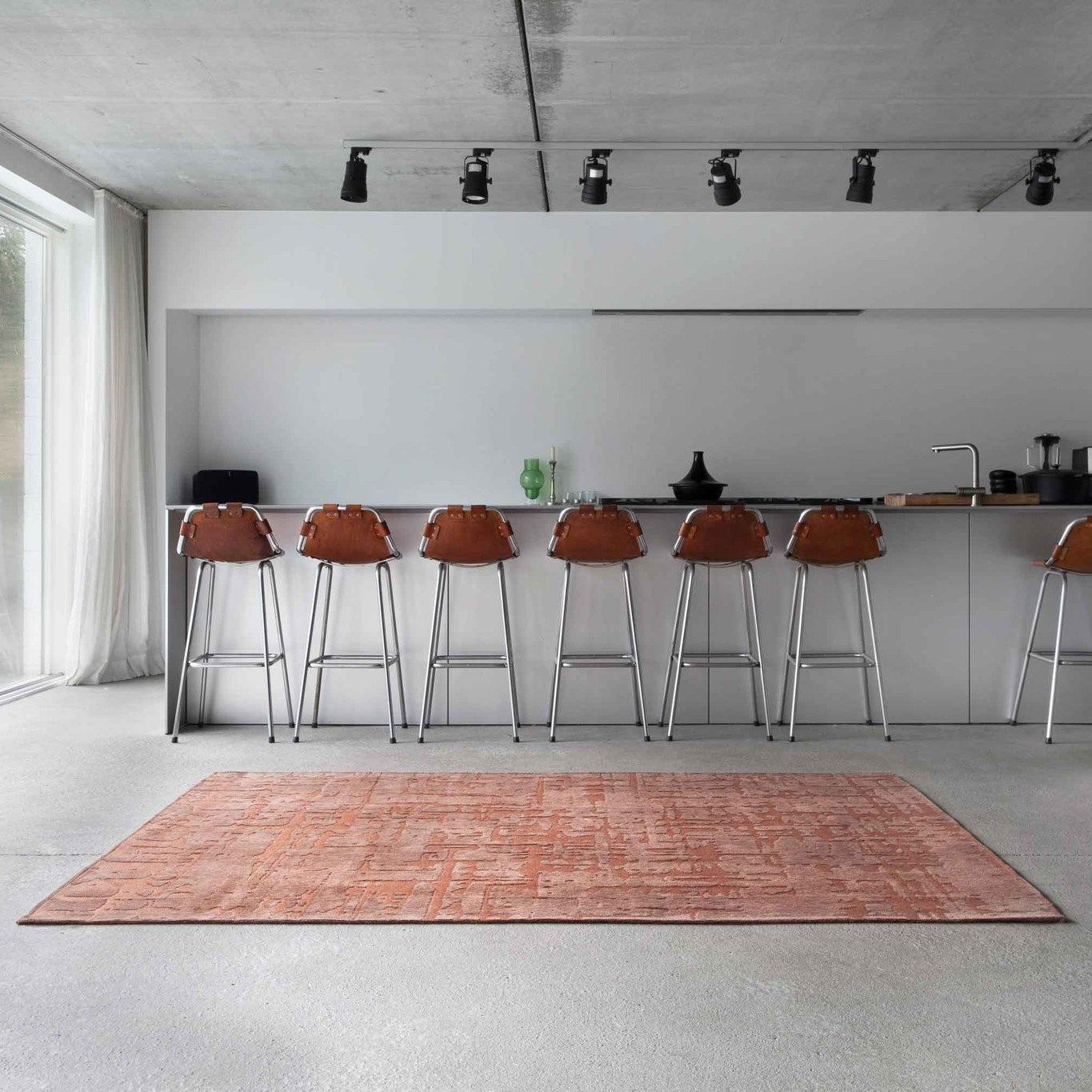 Louis de Poortere Structures Vloerkleed 80 x 150 cm - Za Copper