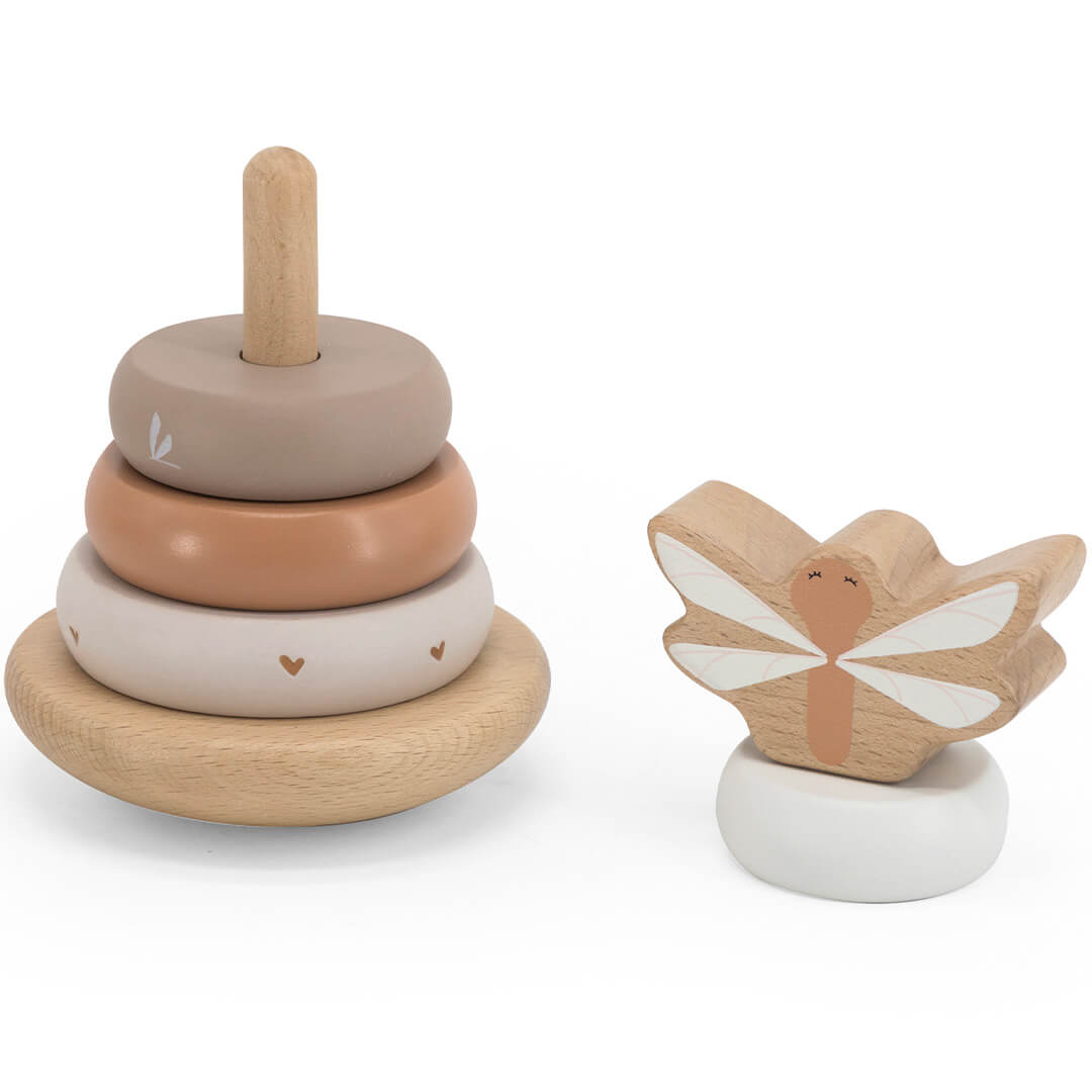 Label label stapeltoren tuimelaar nougat