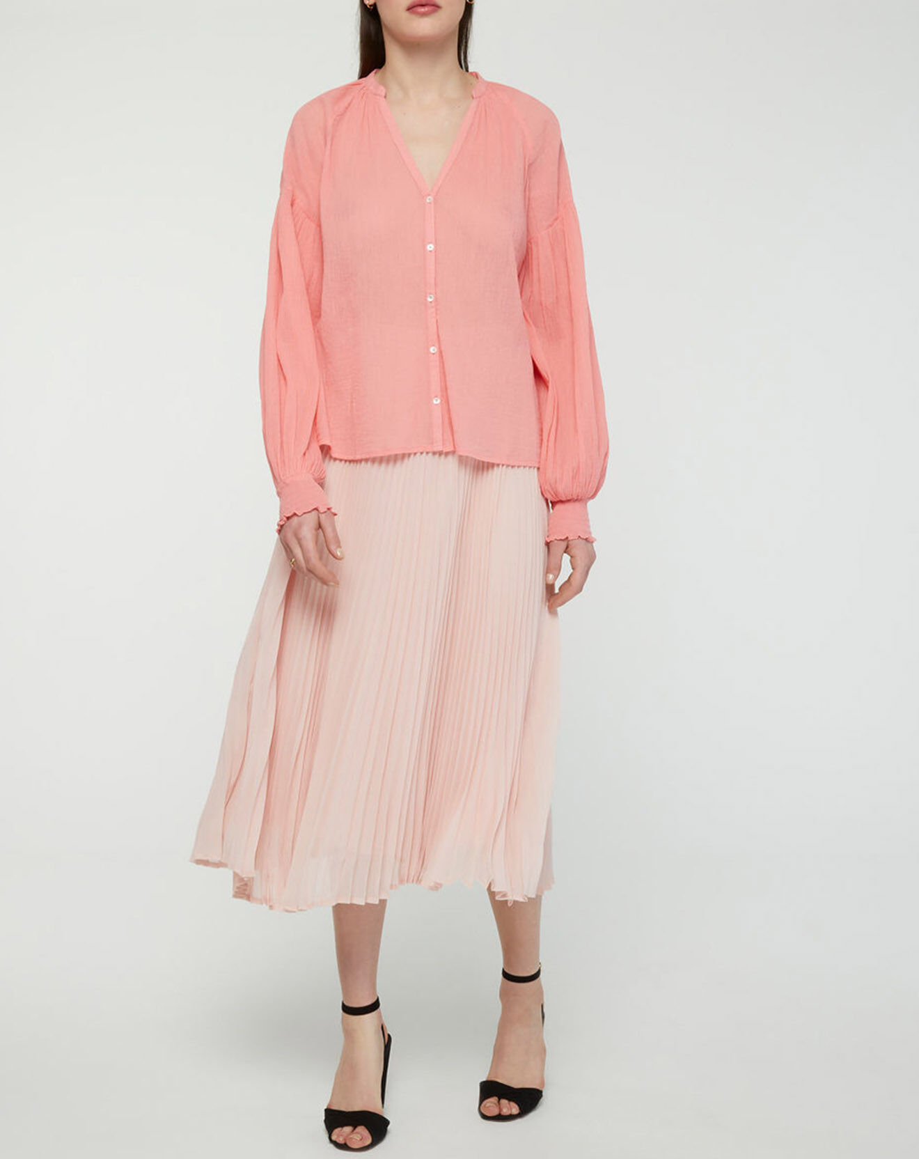 Galeries Lafayette Chemise Ethan ample rose