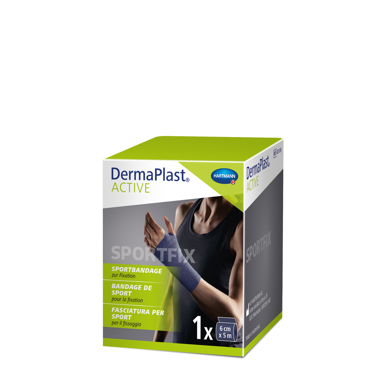DERMAPLAST Active Sportbandage 6cmx5m blau 1 Stk