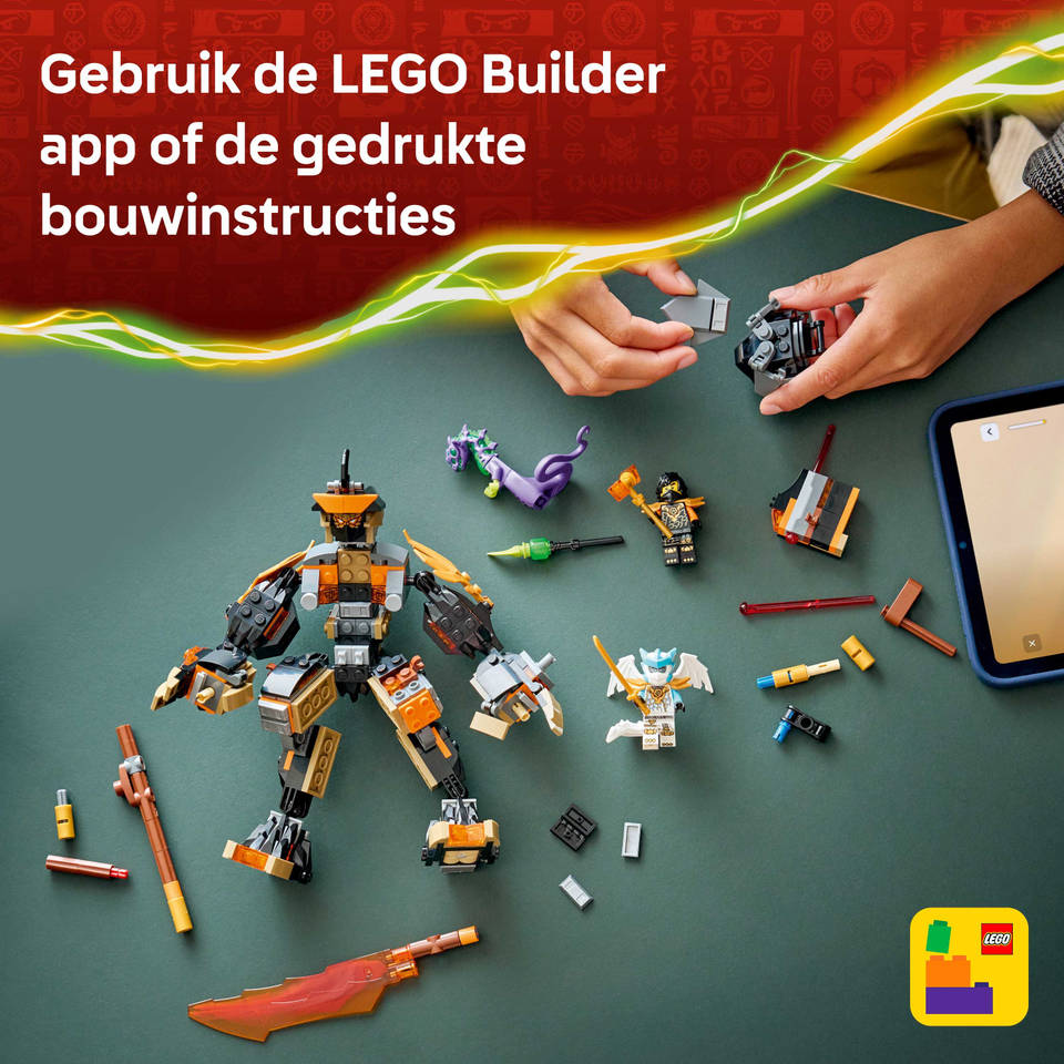 LEGO NINJAGO Cole's missiemecha en draak Zane 71854