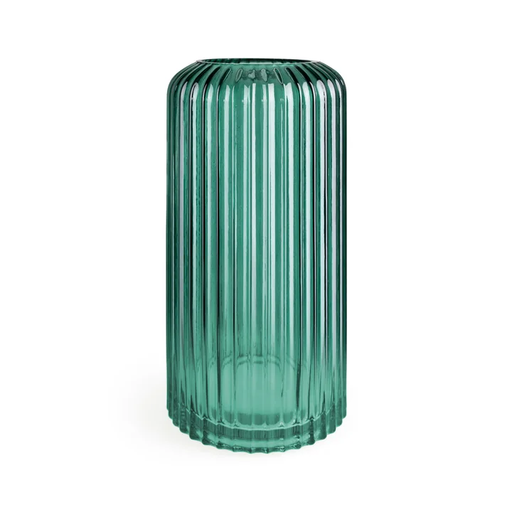 Nuuck - Silje Glas Vase Ø 11,5 x H 24 cm, grün