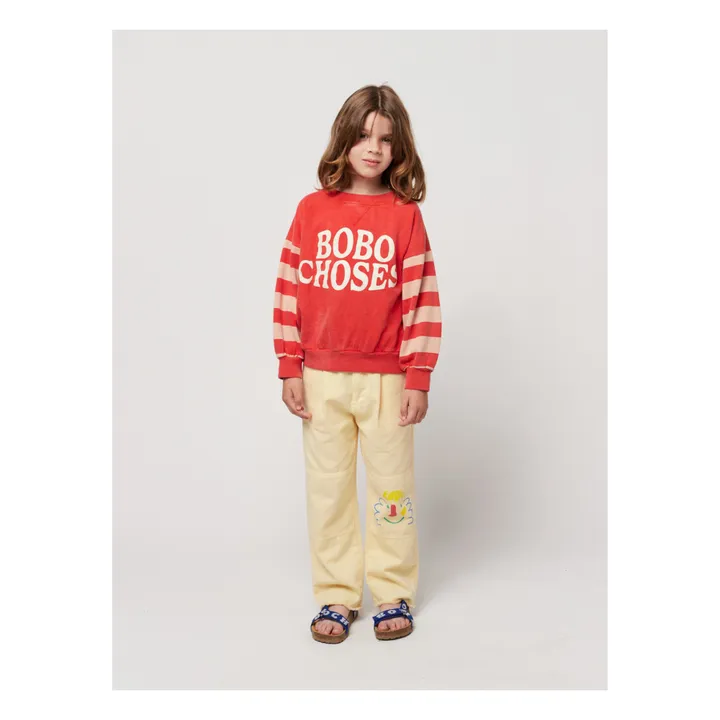 Bobo Choses Sweat Coton Bio à Rayures | Rouge