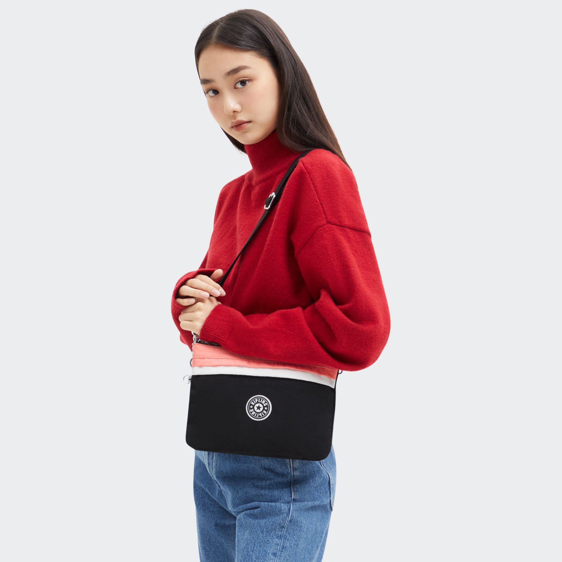 EASY RIRI L Sac à bandoulière de taille moyenne avec sangle amovible - Jazzy Black Block