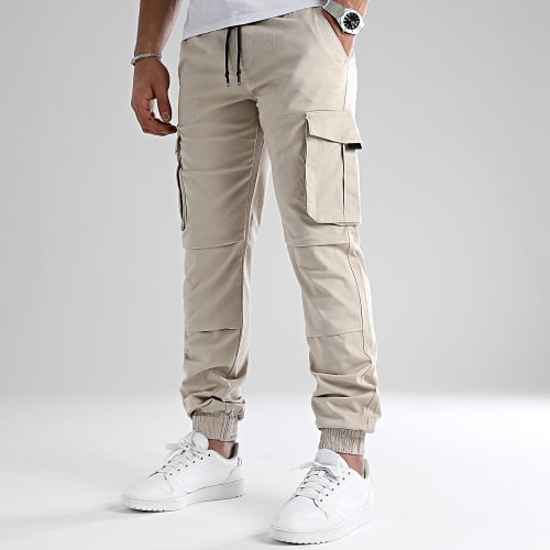 Pantalon Cargo Regular Fit 0172 Beige Clair