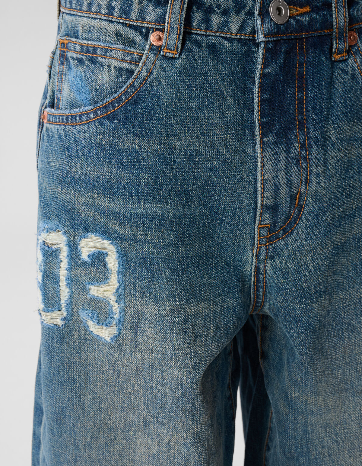 Varsity Ultra Baggy Fit Jeans Donkerblauw