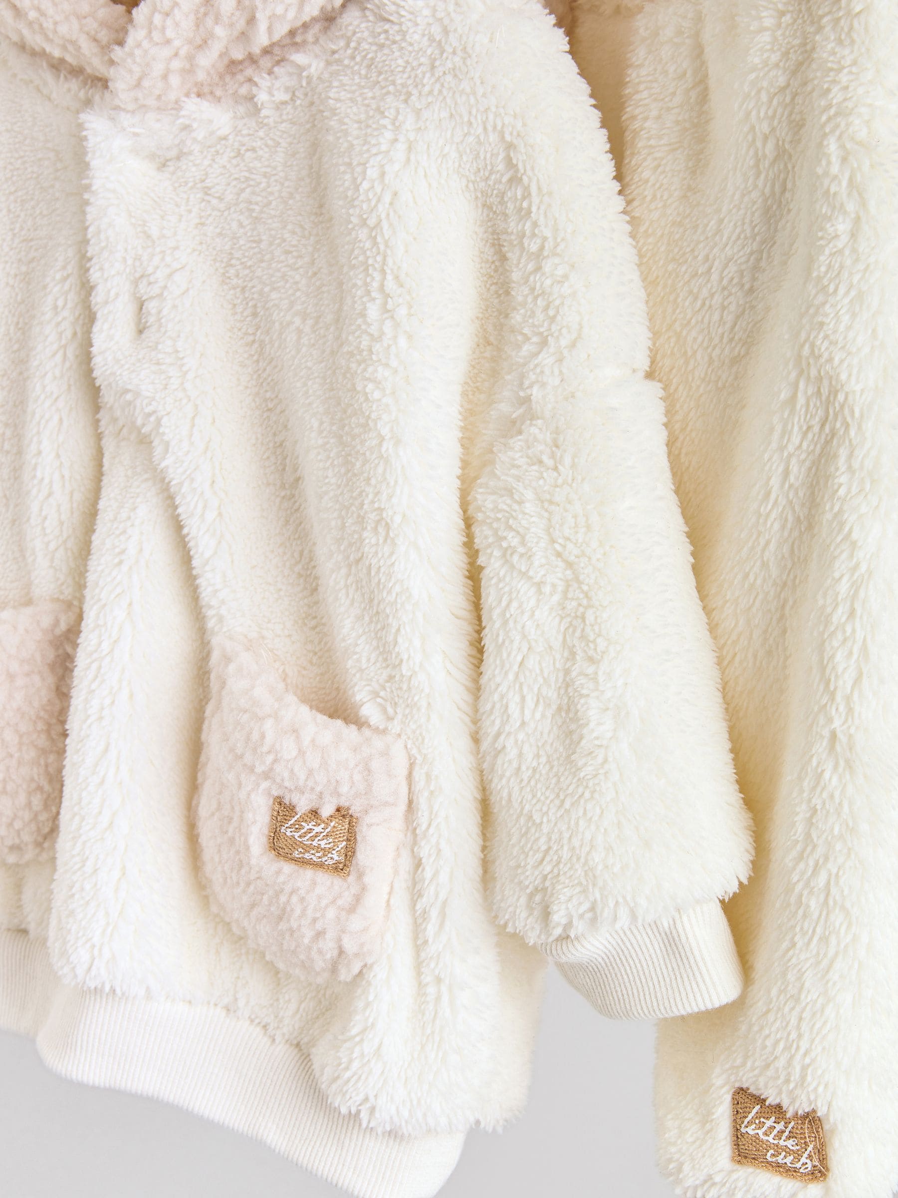 Crème - Borg Hooded Sweat and Jogger Baby Set (0mths-2yrs)