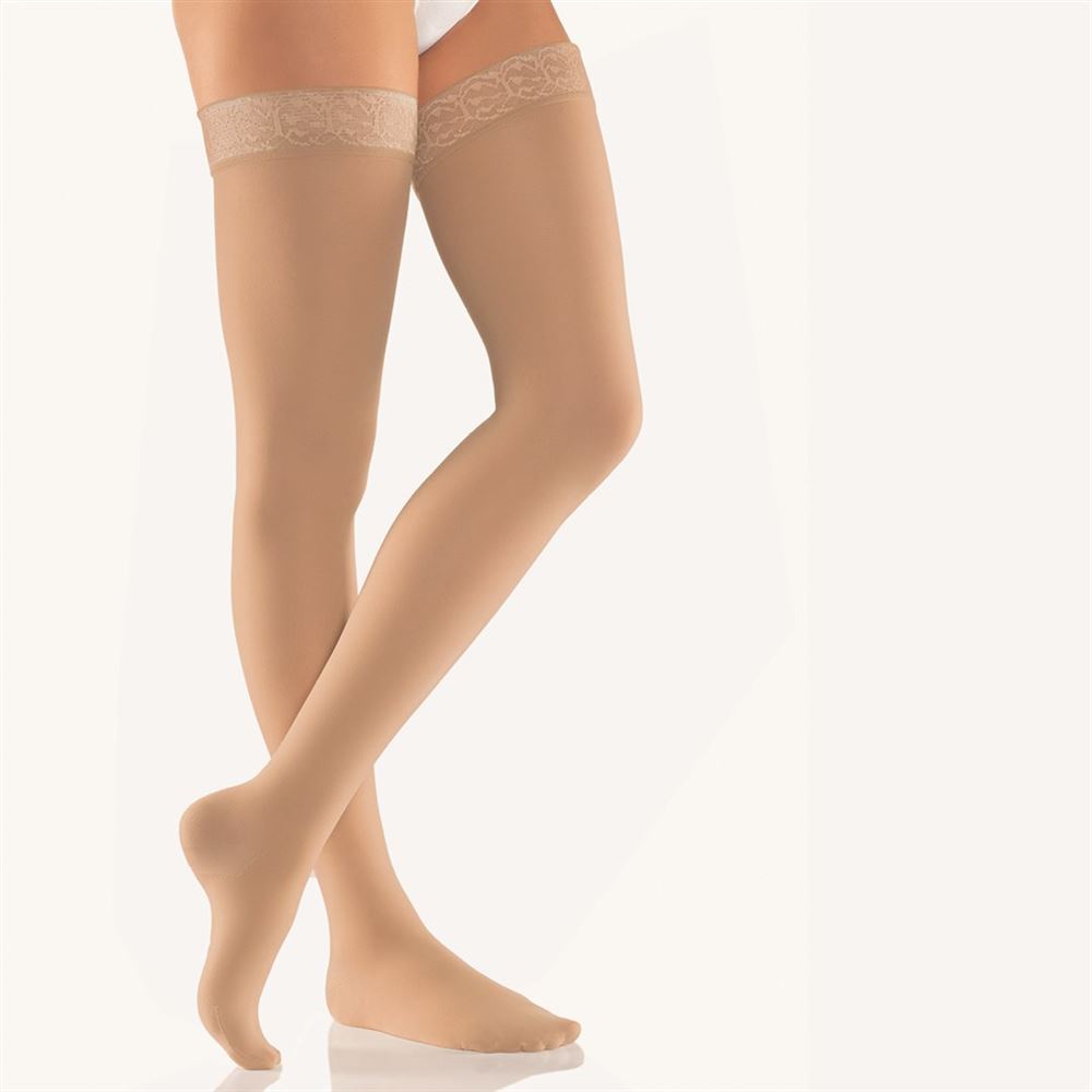 BORT Trend AG KKL2<br>1 Paar, VII, geschlossene Spitze weit-kurz karamell Spitzenhaftband