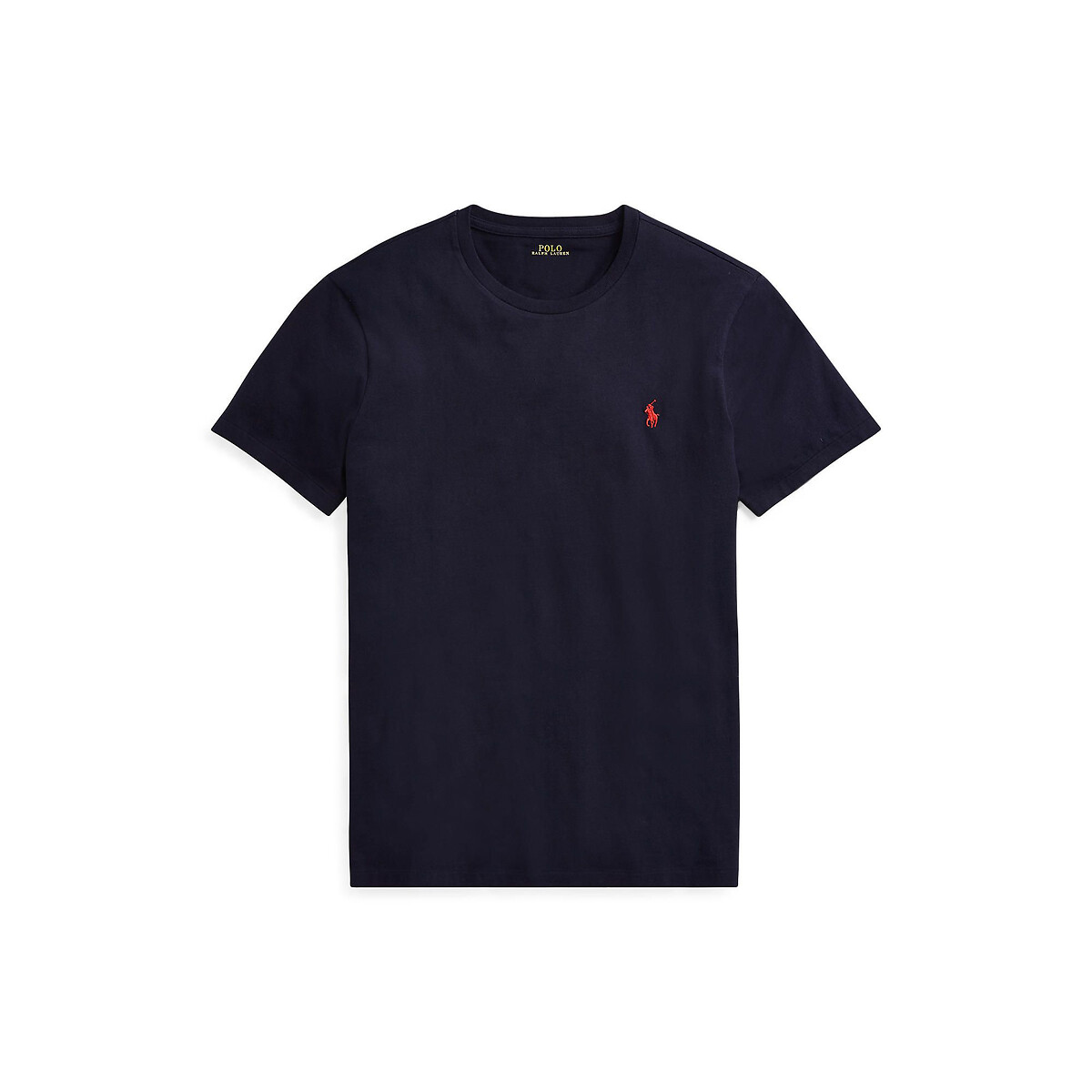 POLO RALPH LAUREN<br>Camiseta de malha slim fit com gola redonda