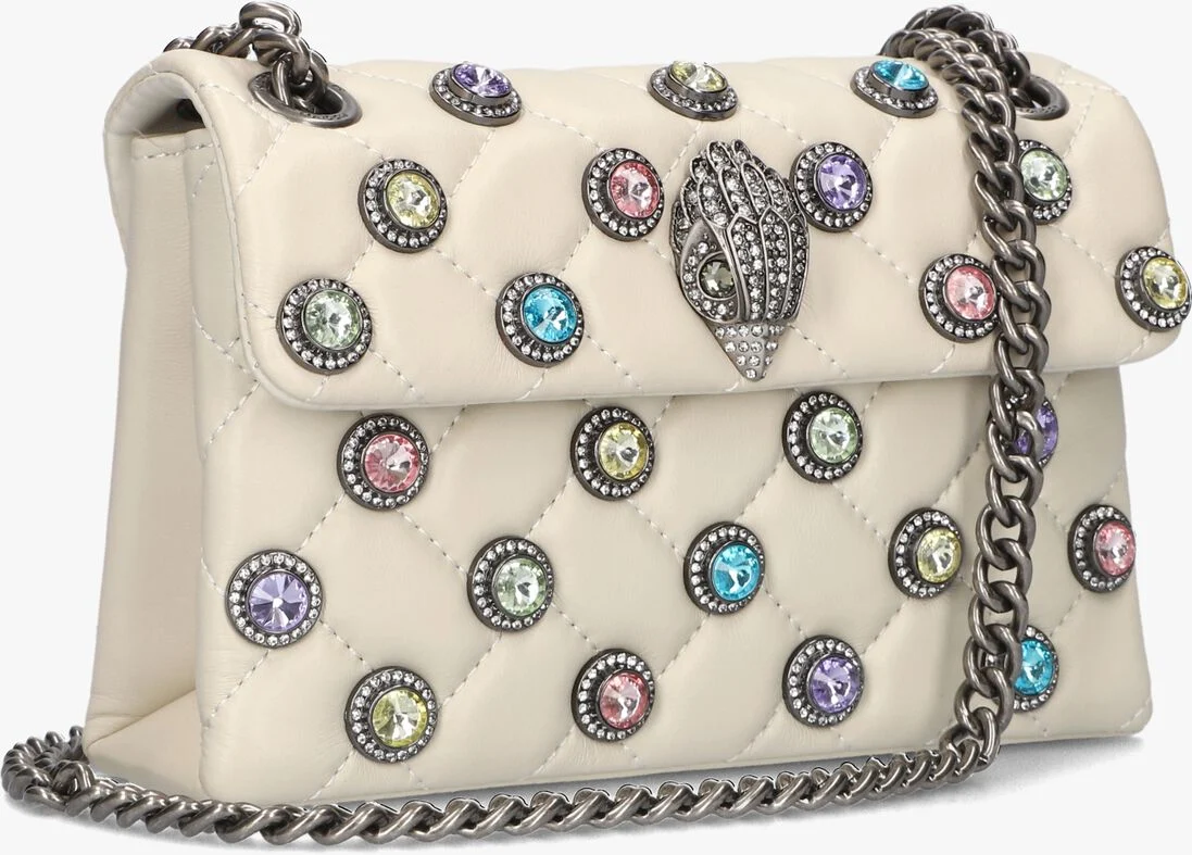 KURT GEIGER LONDON beige kurt geiger london handtas crystals mini kensington
