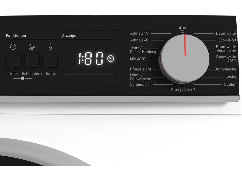 Sharp Waschmaschine ES-NFA814BW1NA-CH Links Frontloader mit 8 kg Ladekapazität