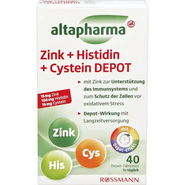 Zink + Histidin + Cystein Depot Tabletten