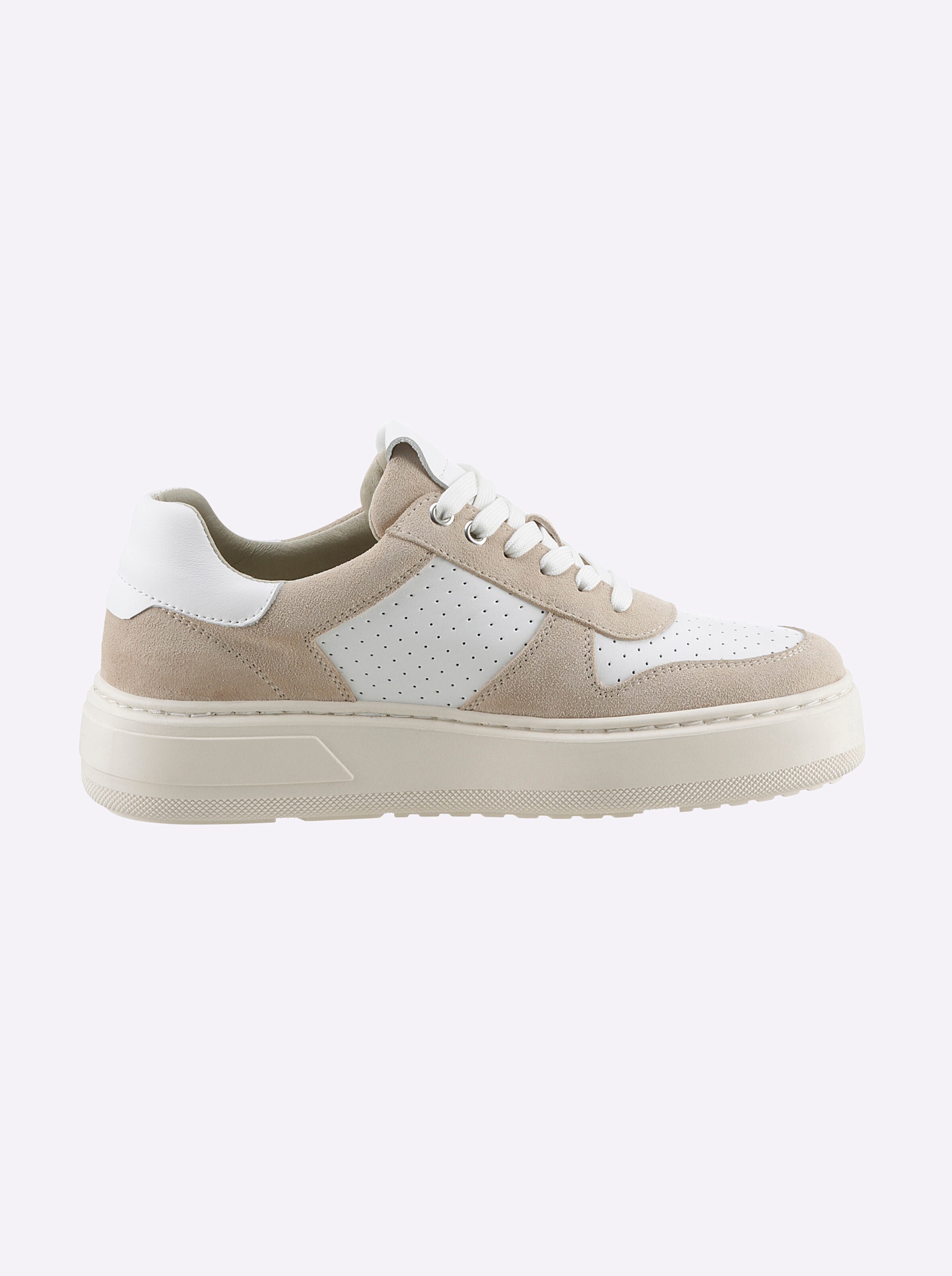 heine Sneaker in beige-weiß