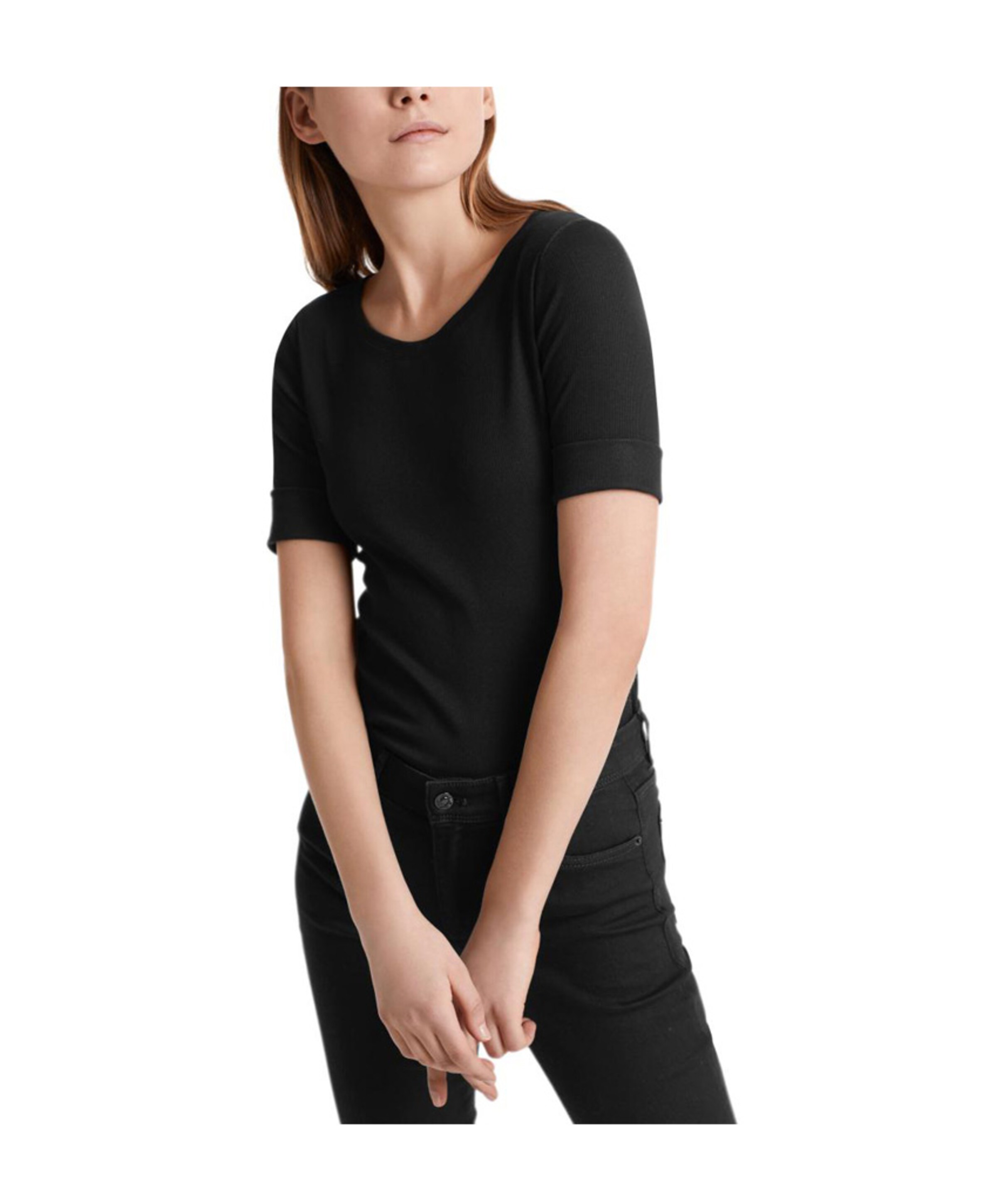 Marc Cain Essentials Dames T-shirt zwart