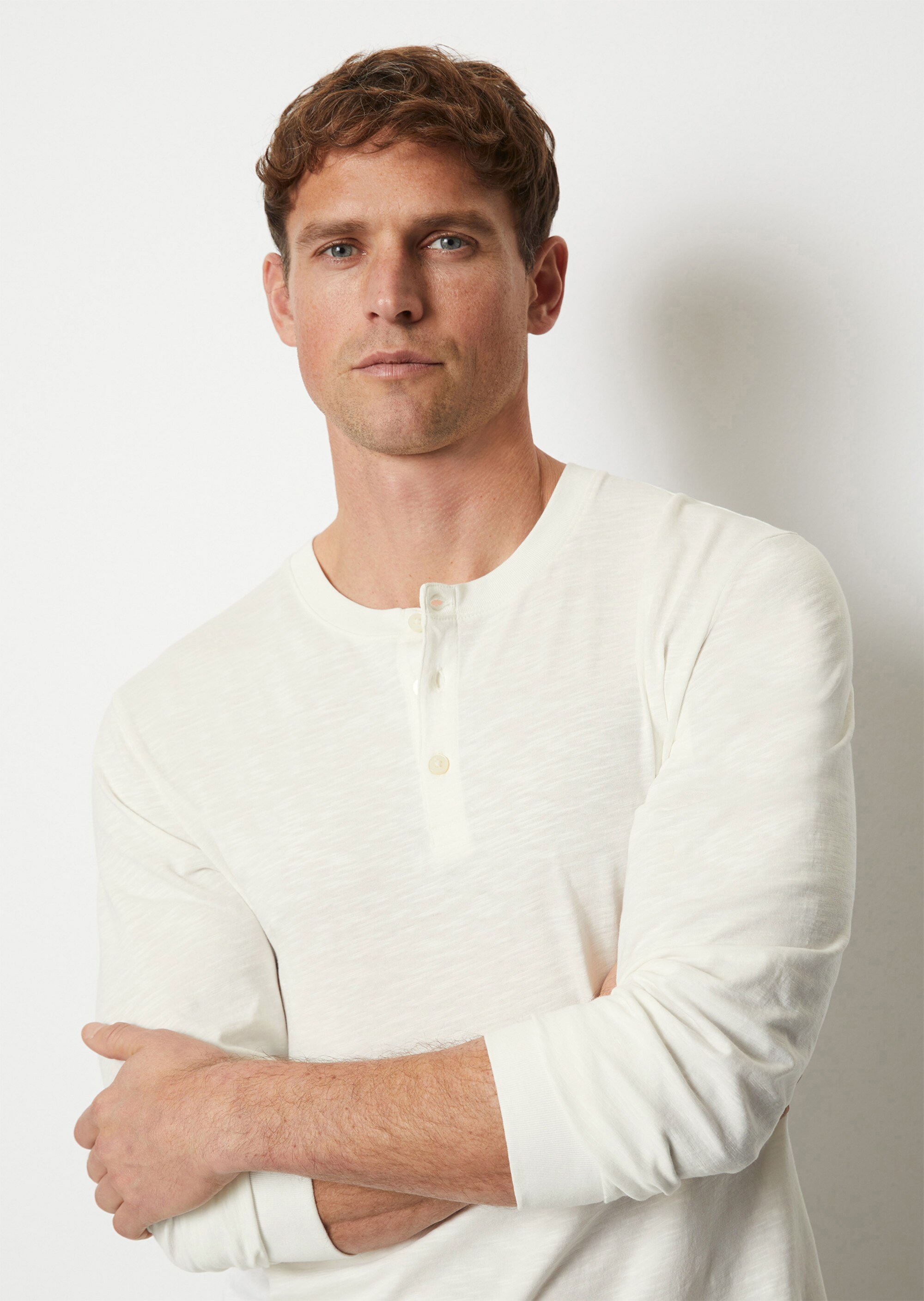 Serafino-Longsleeve regular in Slub-Jersey-Qualität