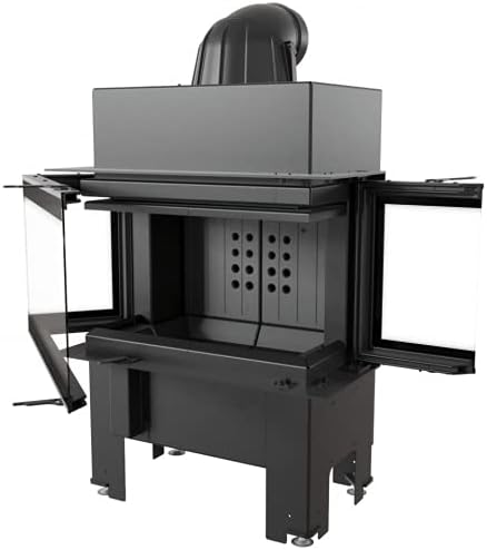 Kamineinsatz KRATKI NBC 680/280 7 kW Ø 160 schwarz Verkleidung