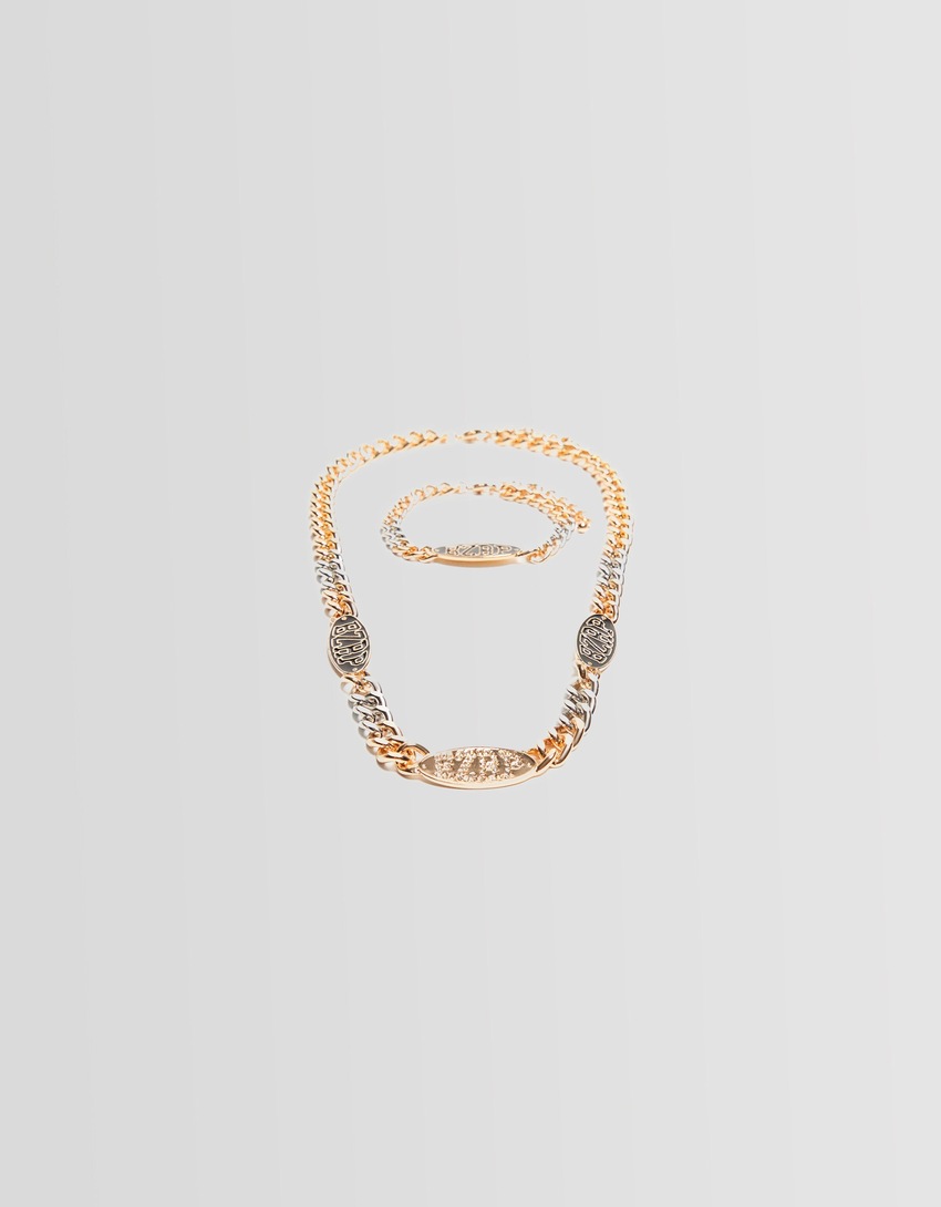 Colar e pulseira BERSHKA ft. BIZARRAP