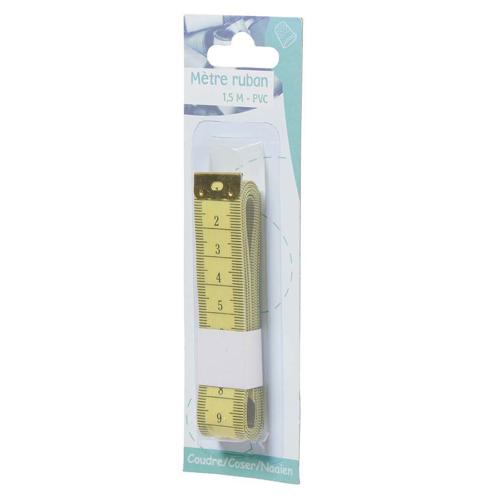 Mètre ruban pvc jaune 1,5 m