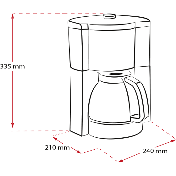 LOOK® Timer|Filterkaffeemaschine Schwarz
