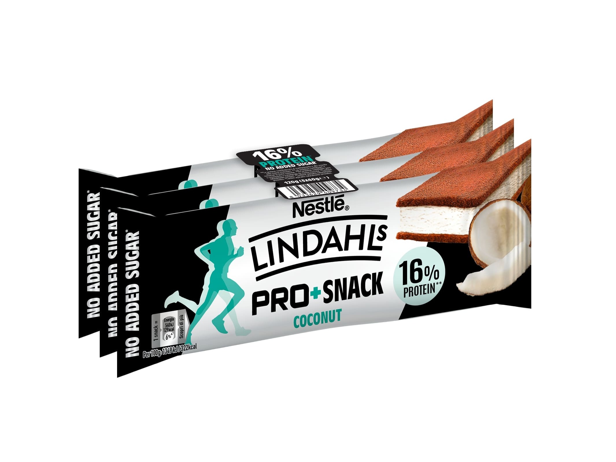 SNACK PROTEICO LINDAHLS COCO 3X40G