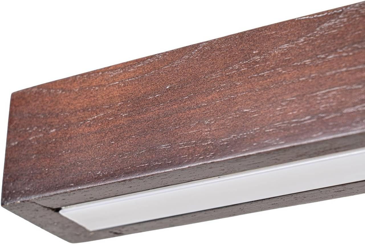 Lucande LED Nihalo dimmbar (Landhaus, Vintage Rustikal) aus Holz (1 flammig) Wohnzimmerleuchte
