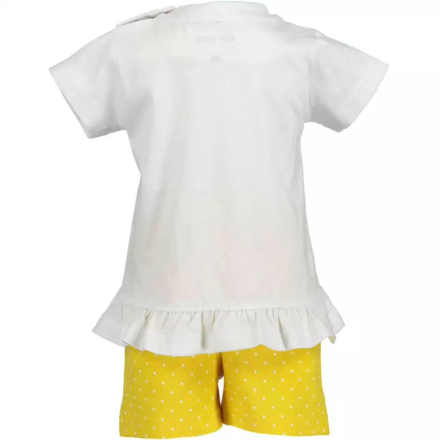 BLUE SEVEN Girls 2er Set T-Shirt + Shorts Weiss