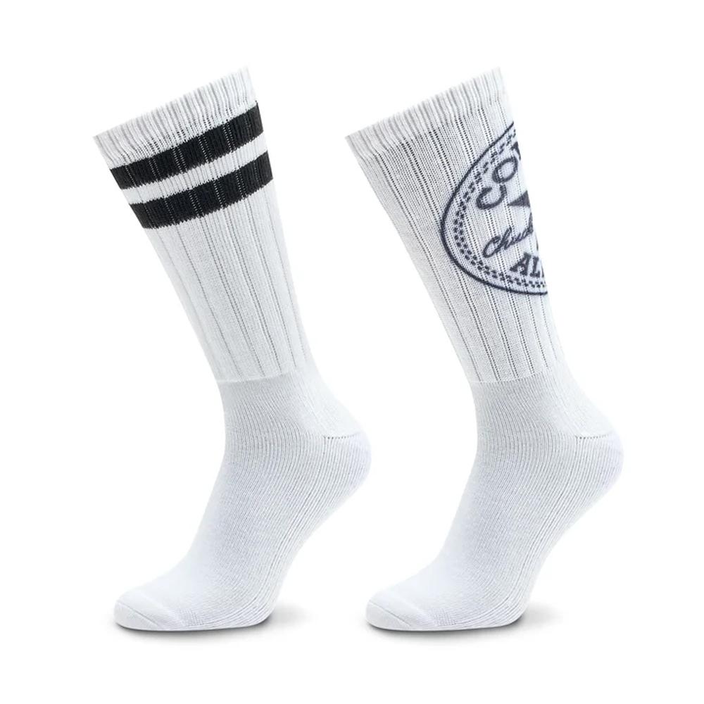 Converse 2x Paires de Chaussettes Blanches/Noires Homme Converse S7014119