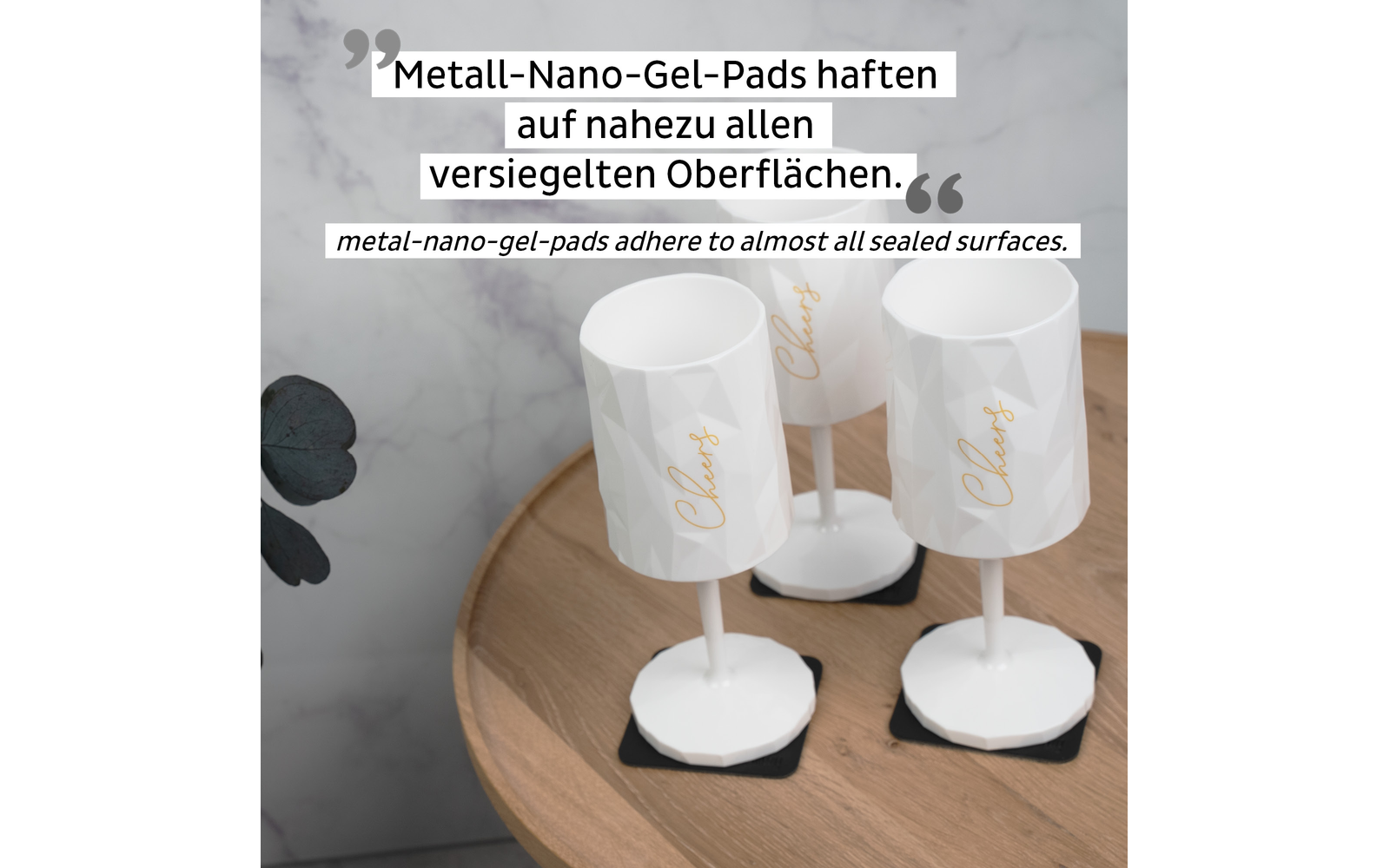 silwy® Magnet-Kunststoffglas WEIN CHEERS WHITE (0,3l)