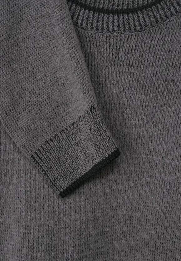 Softer Strickpullover - lead grey melange