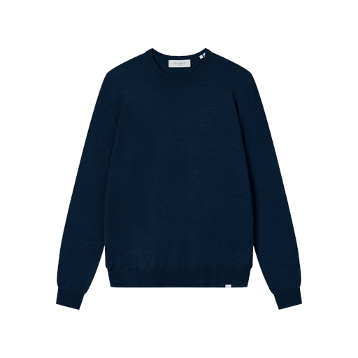 Les Deux Greyson Merino Striktrøje, Dark Navy, S